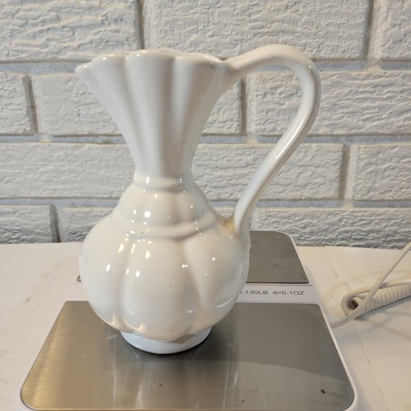 White Mini Pitcher -- #1040 - Picture 1 of 6